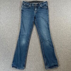 Wrangler Q-Baby Ultimate Riding Jeans‎ Womens 9/10x34 Blue Bootcut Denim Western